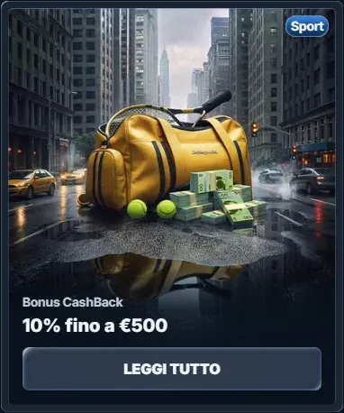 Bonus cashback 10 fino a eur500