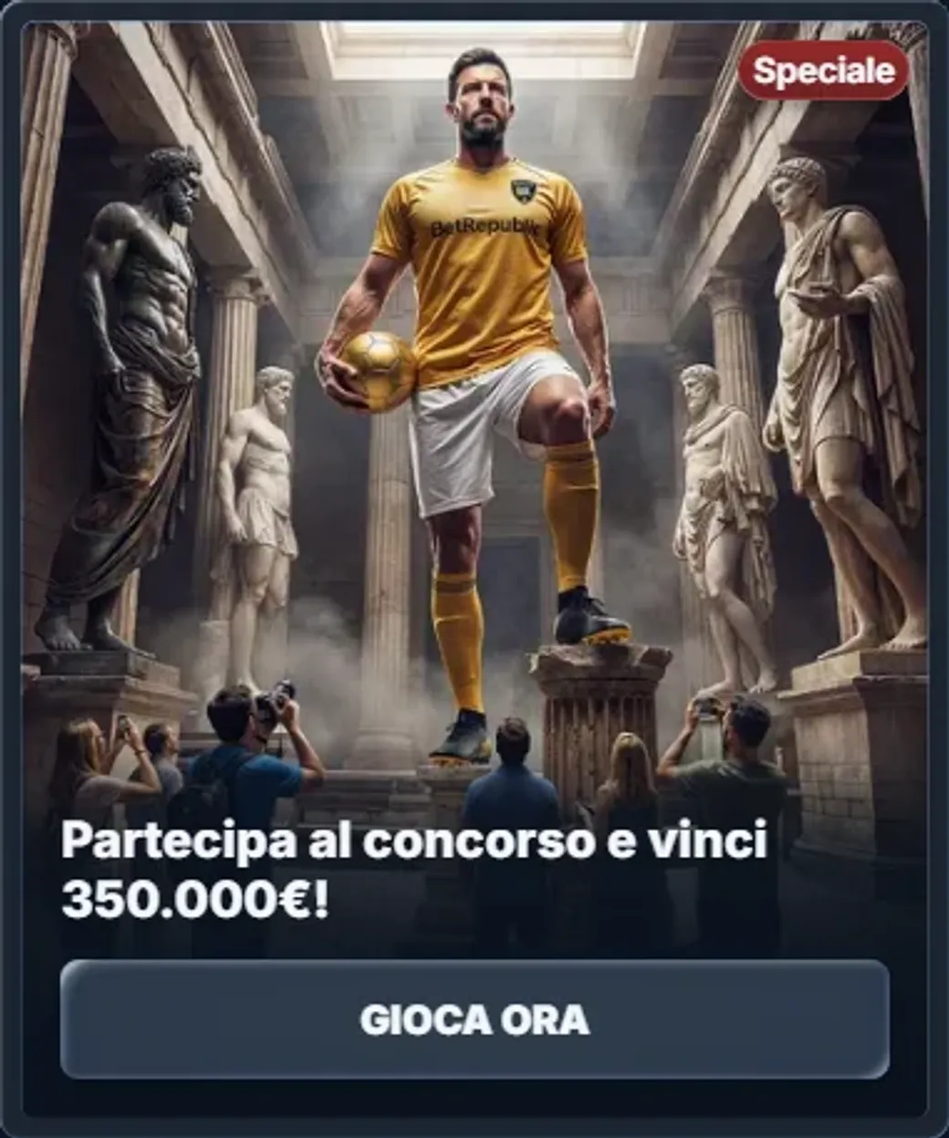 Partecipa al concorso e vinci 350 000eur